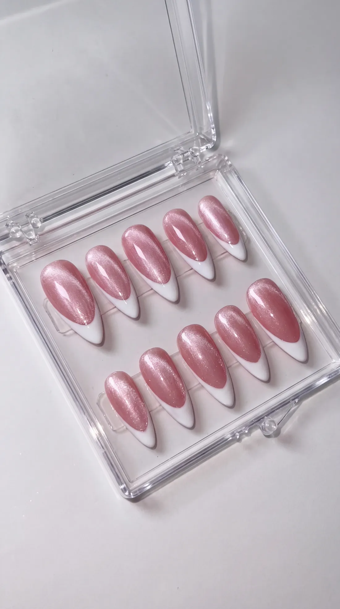 The Bride press-on nails in their case