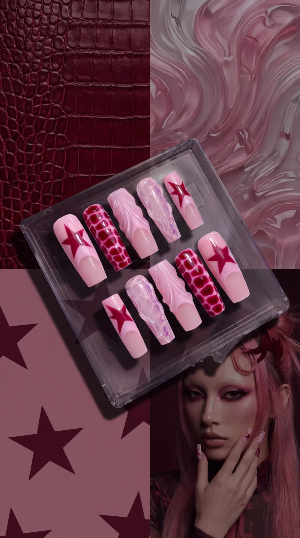 Wonderland press-on nails, editorial
